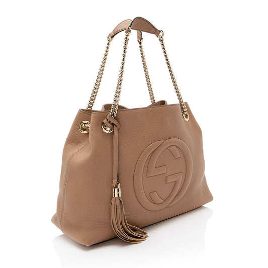 Gucci Leather Canvas Shoulder Bag