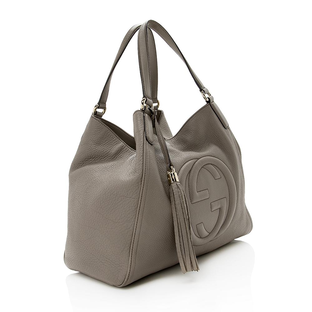 Gucci Green Leather Calfskin Tote