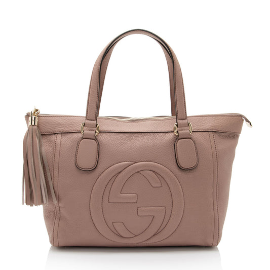 Gucci Leather Canvas Tote