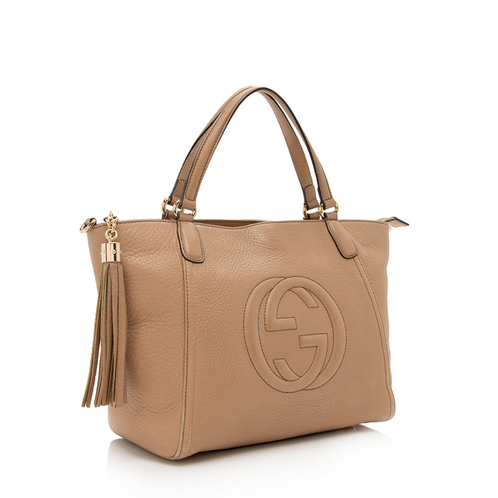 Gucci Leather Top Handle Tote
