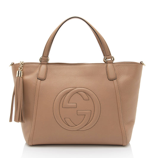 Gucci Leather Canvas Tote