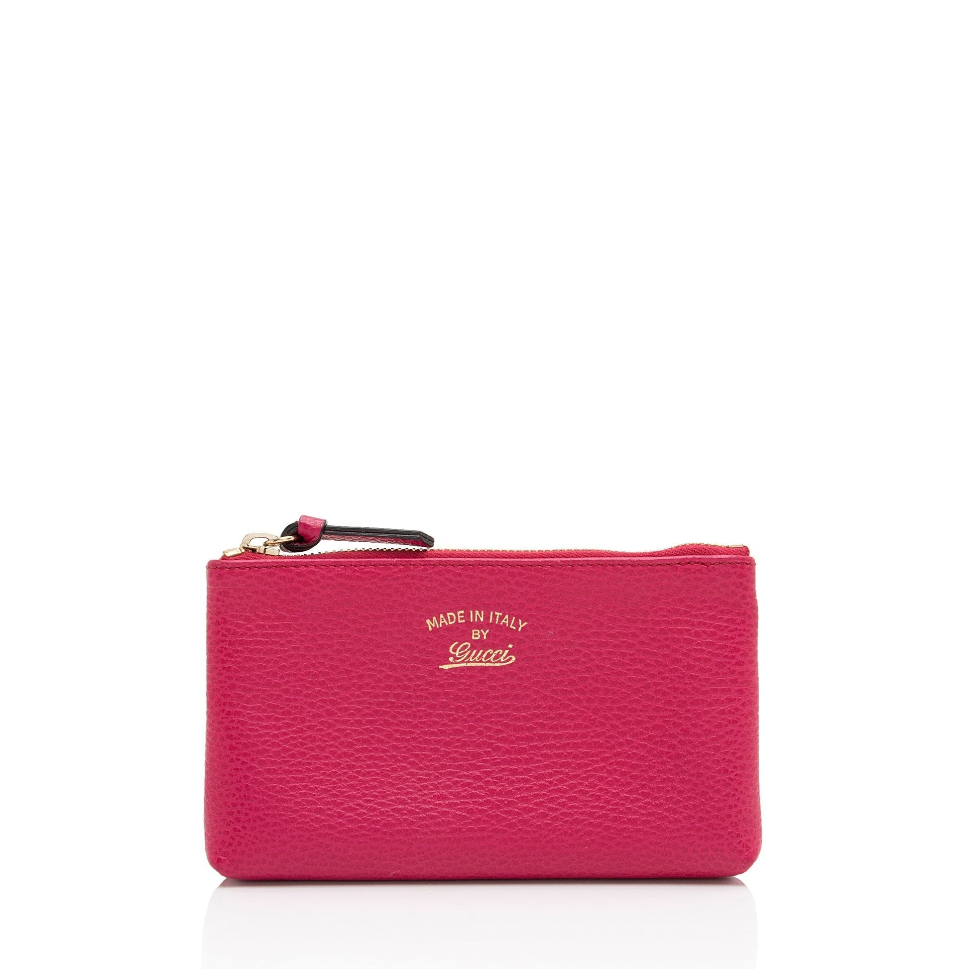 Gucci Pochette Leather Canvas Clutch