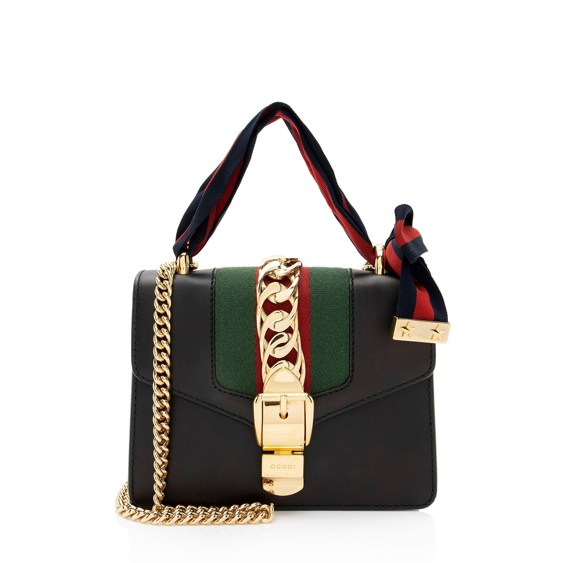 Gucci Nylon Chain Leather Crossbody