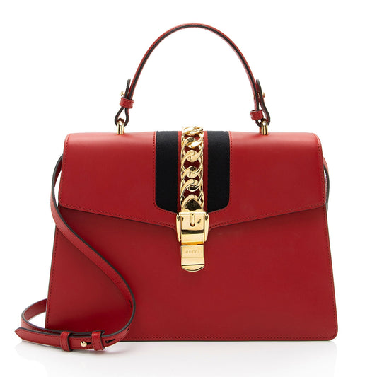 Gucci Nylon Leather Top Handle Shoulder Bag