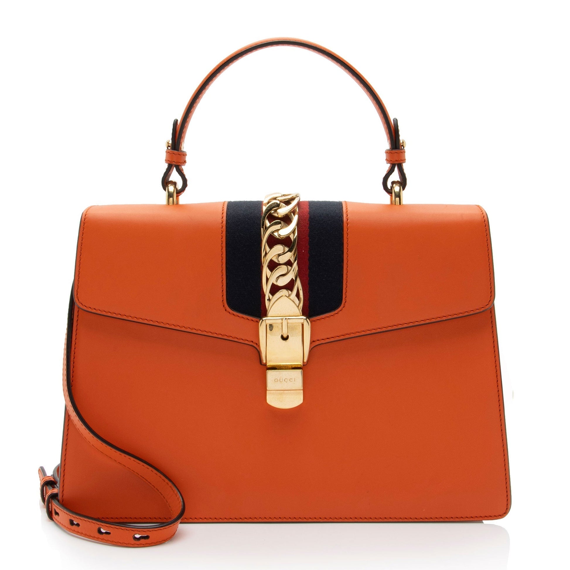 Gucci Nylon Leather Top Handle Shoulder Bag