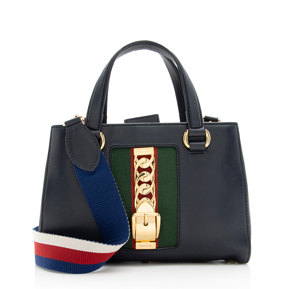 Gucci Sylvie Leather Nylon Tote