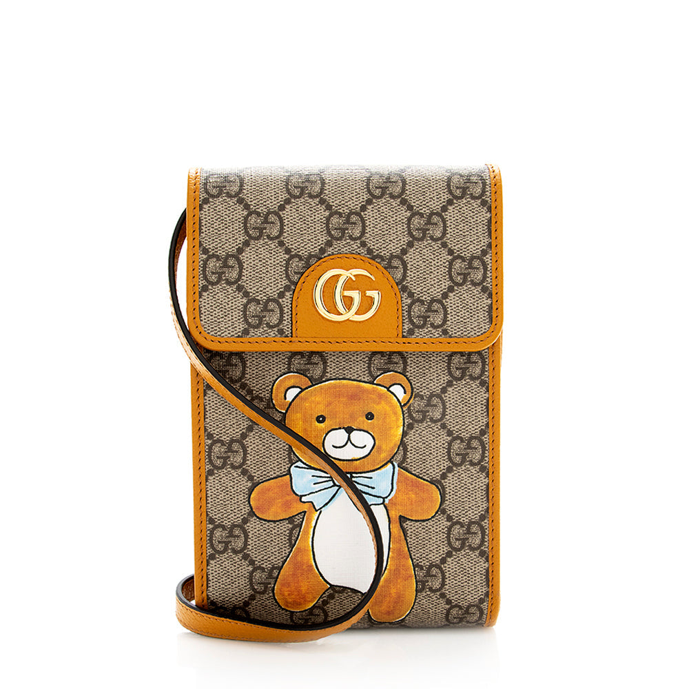 Gucci Leather Canvas Shoulder Bag Style 46