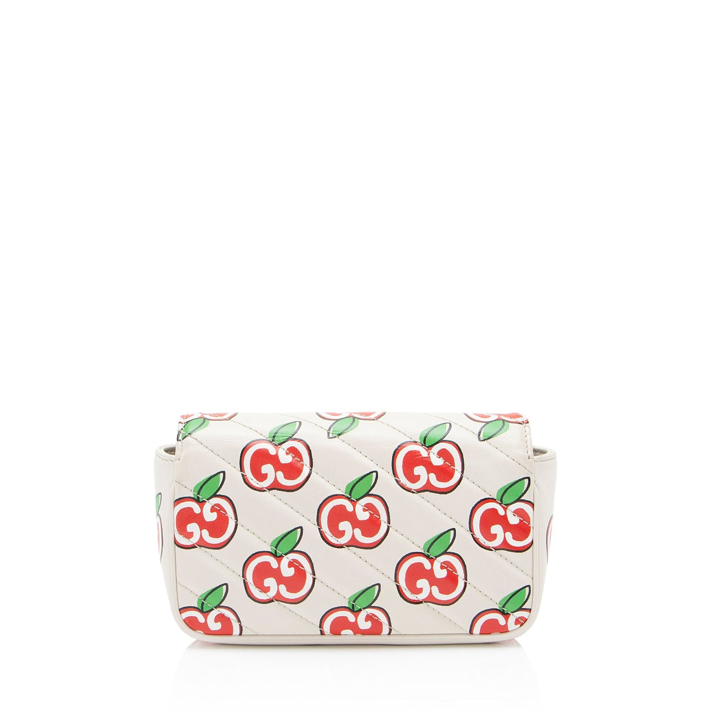 Gucci Matelasse Leather Apple GG Marmont Mini Flap Bag