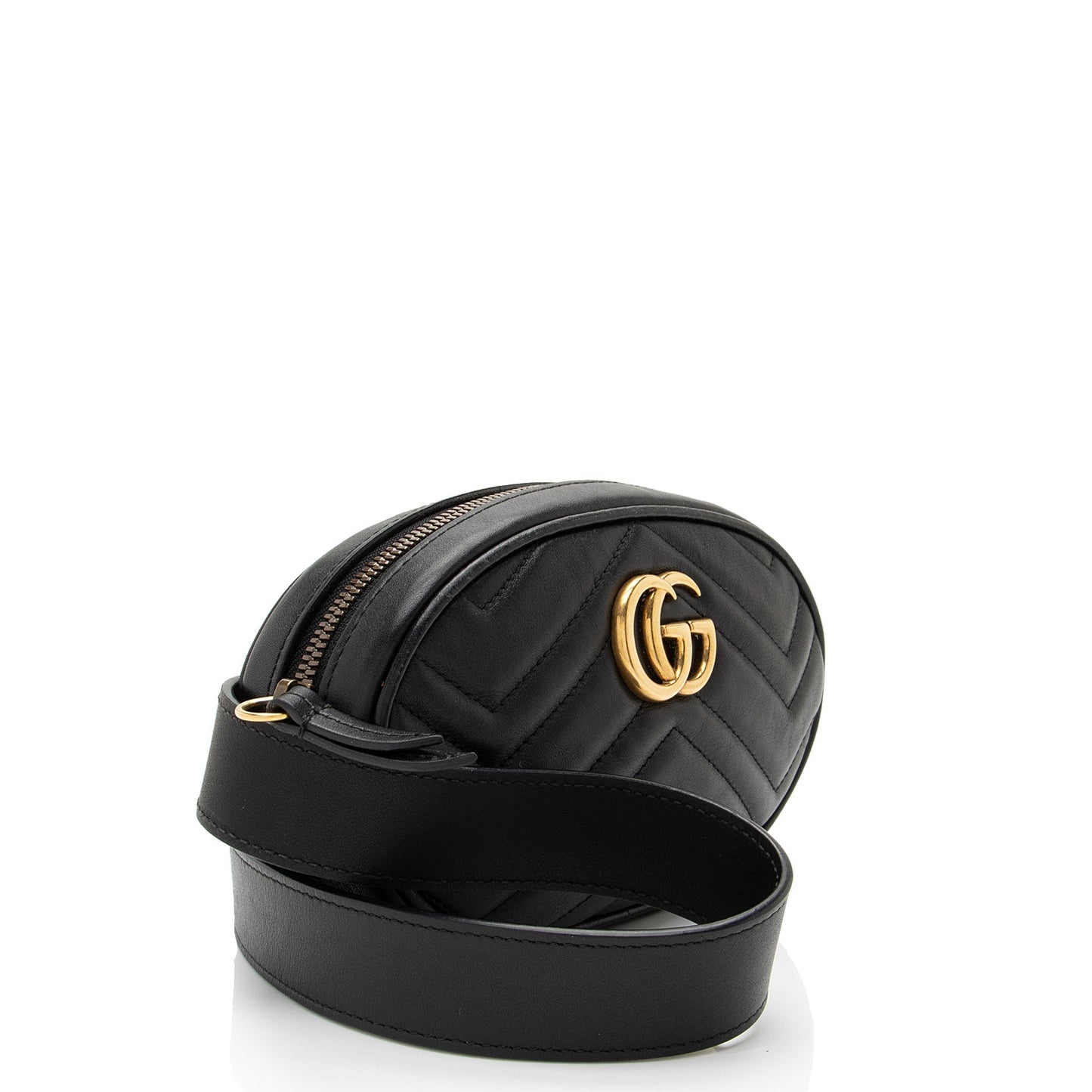 Gucci Matelasse Leather GG Marmont Belt Bag - Size 34 / 85 (SHF-htartv)