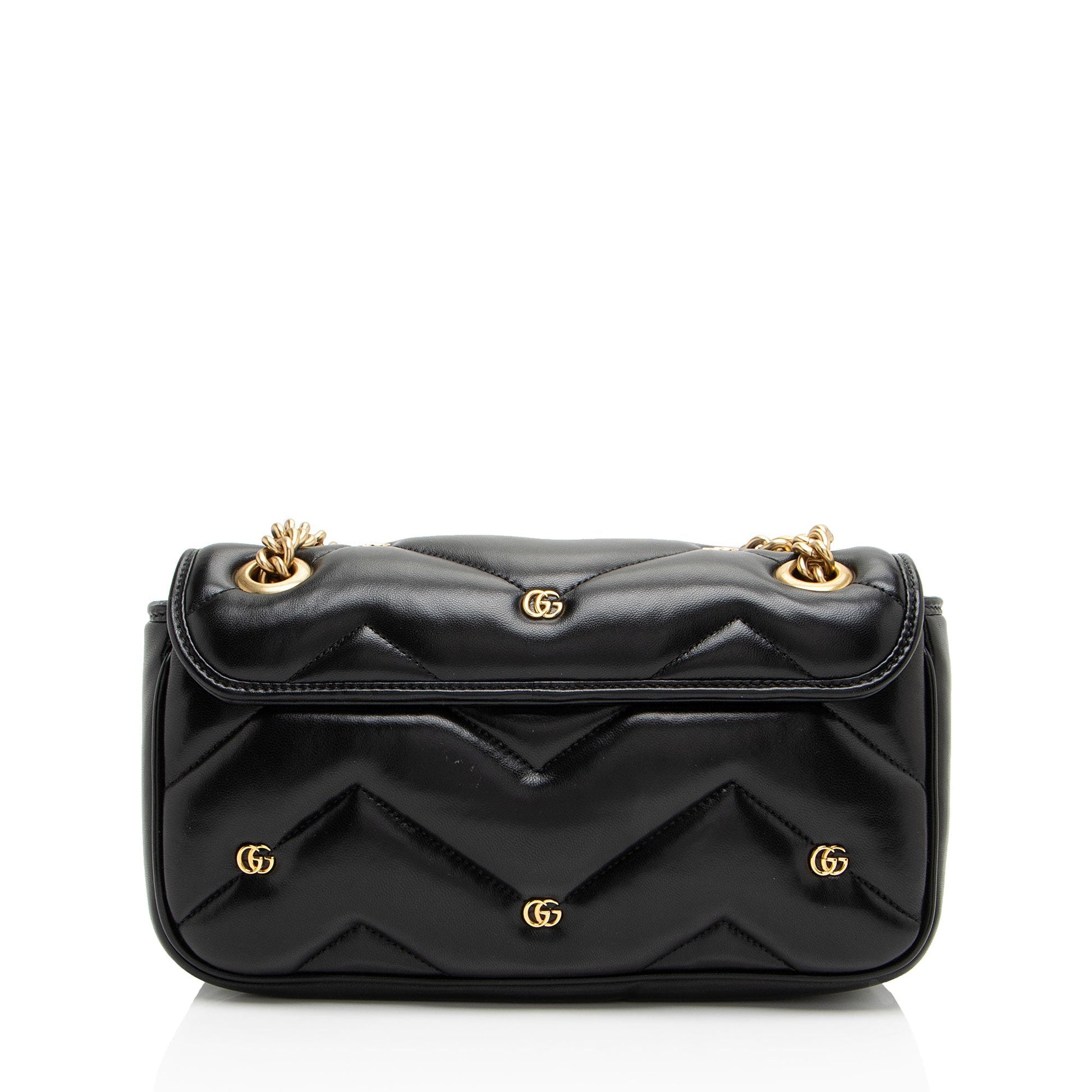 Gucci Matelasse Leather GG Marmont GG Studded Small Flap Bag