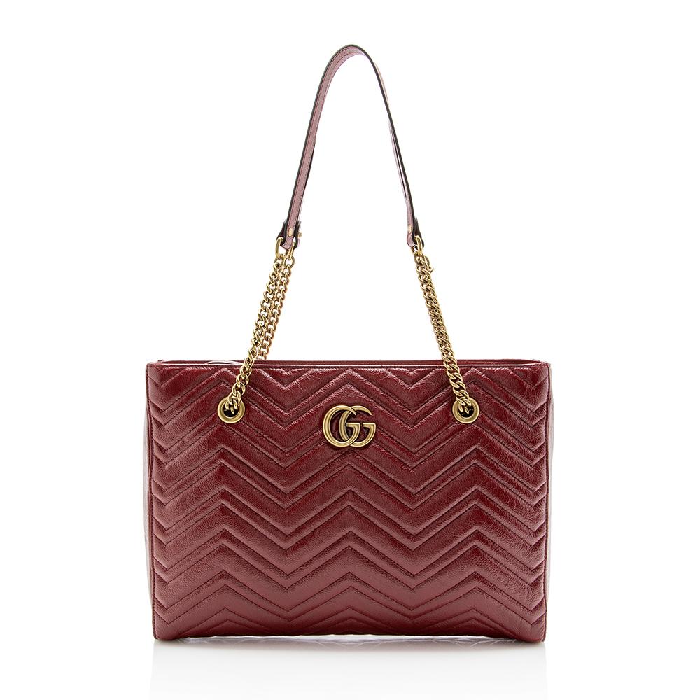 Gucci GG Marmont Leather Chain Tote Style 4