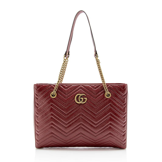 Gucci GG Marmont Leather Chain Tote Style 4