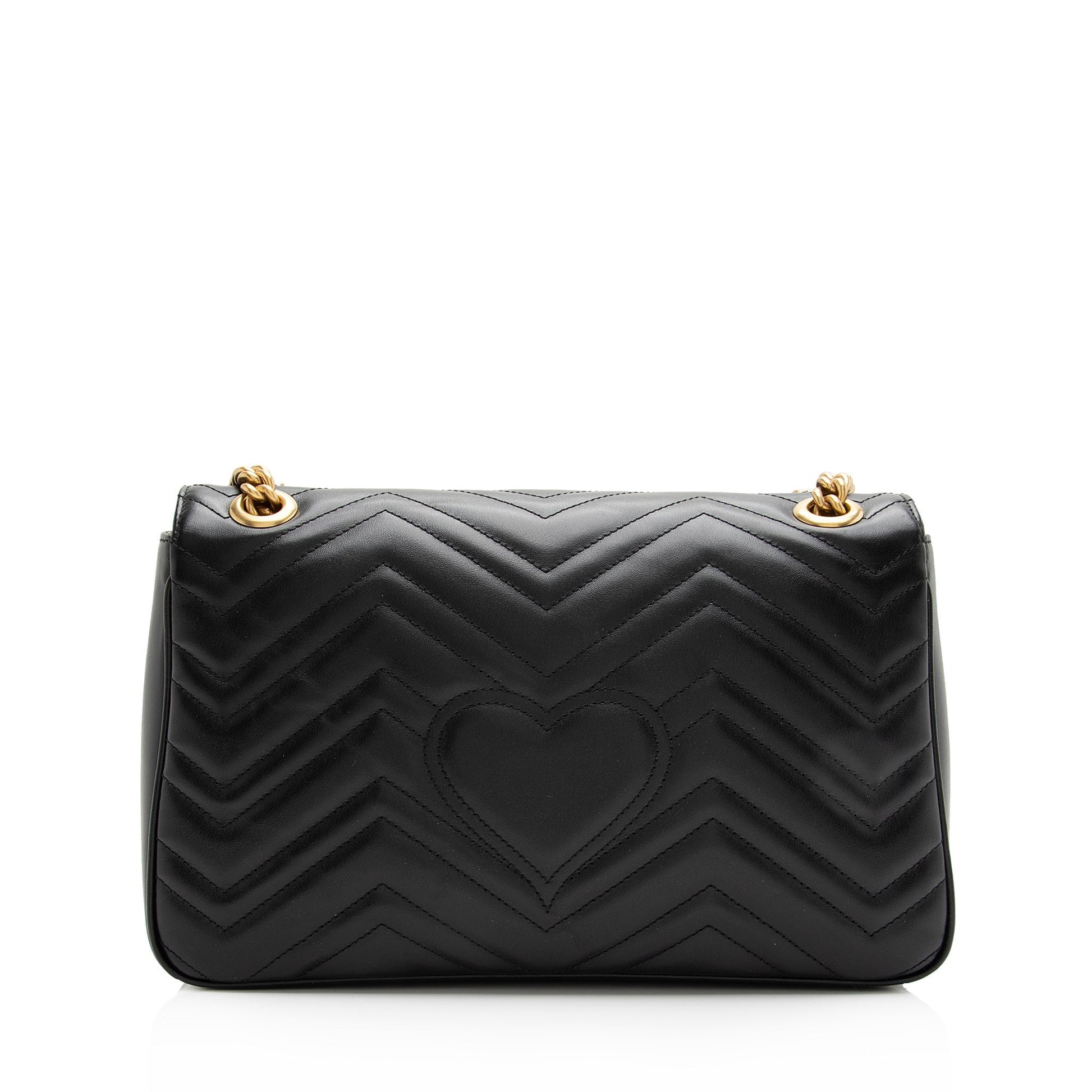 Gucci Matelasse Leather GG Marmont Medium Shoulder Bag (SHF-23019)