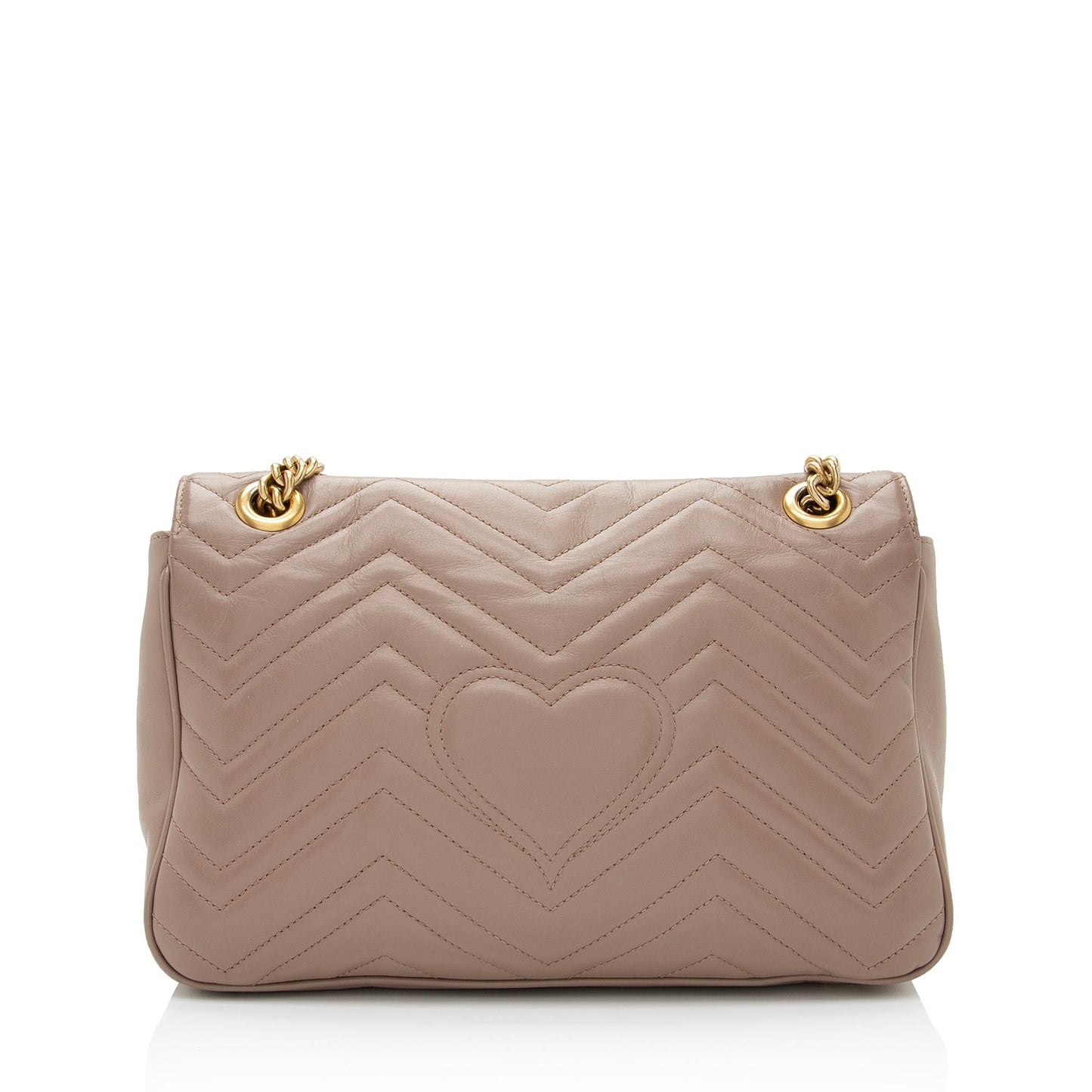 Gucci Matelasse Leather GG Marmont Medium Flap Shoulder Bag (SHF-tSeuq4)