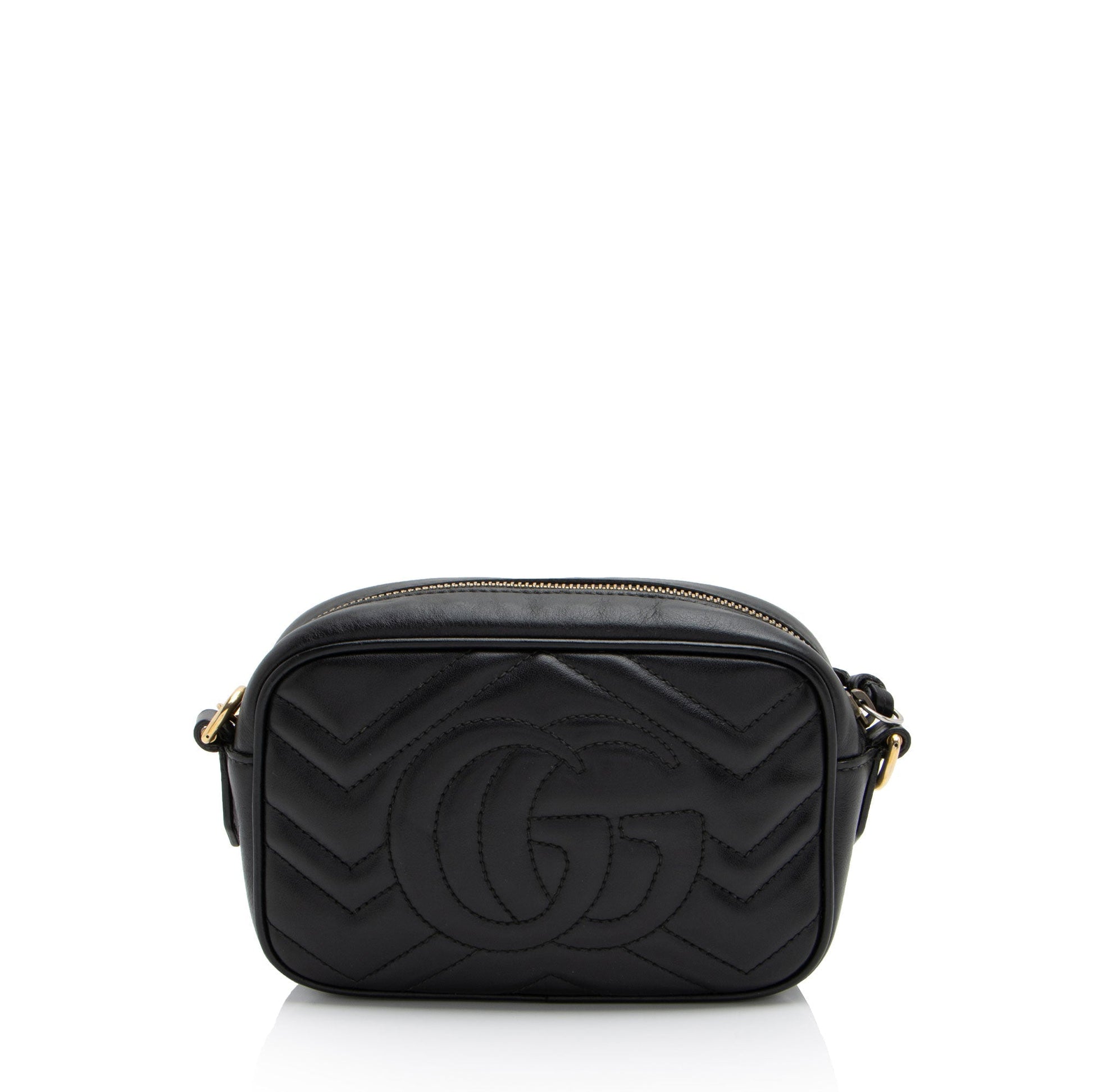 Gucci Matelasse Leather GG Marmont Mini Bag (SHF-MMurmE)