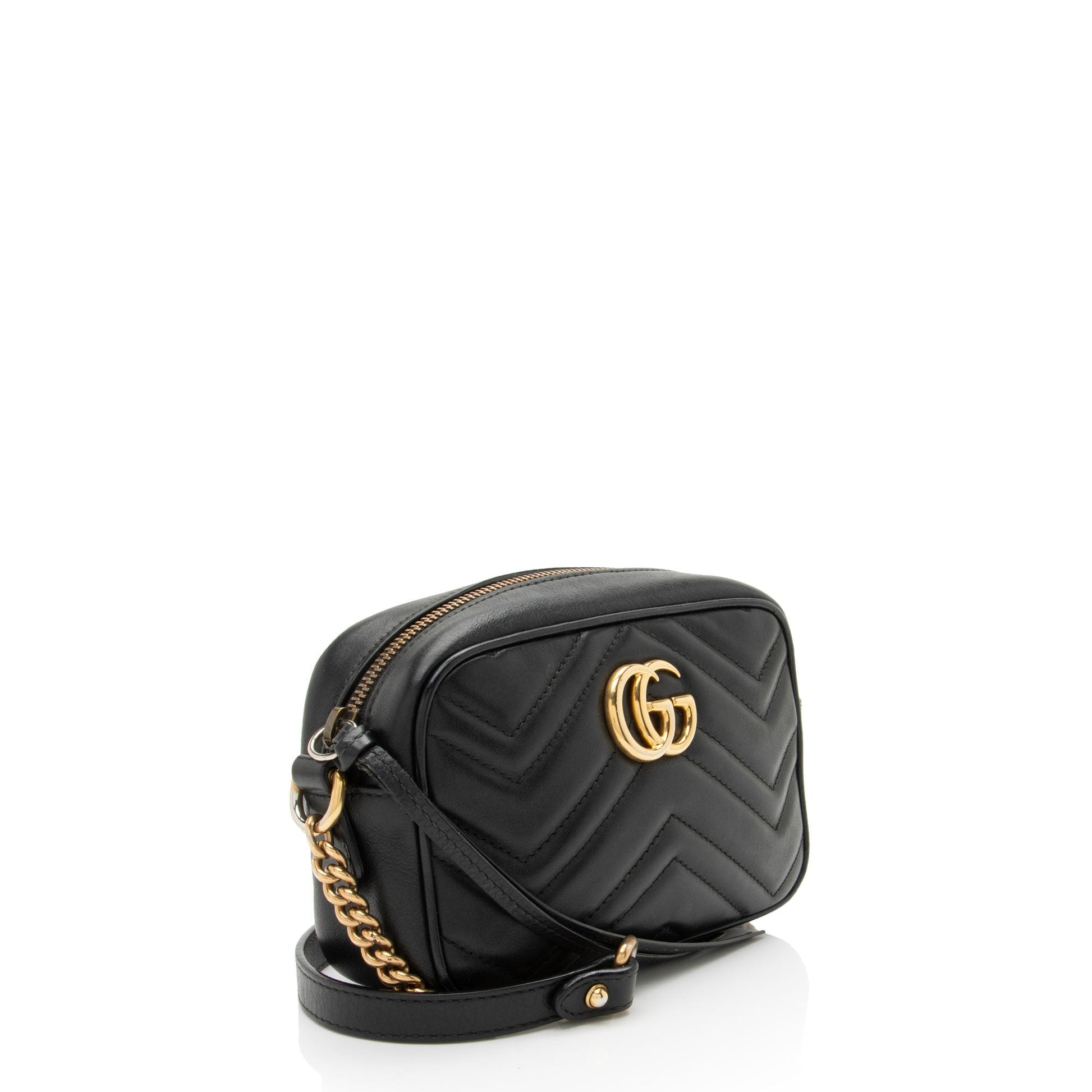Gucci Matelasse Leather GG Marmont Mini Camera Bag