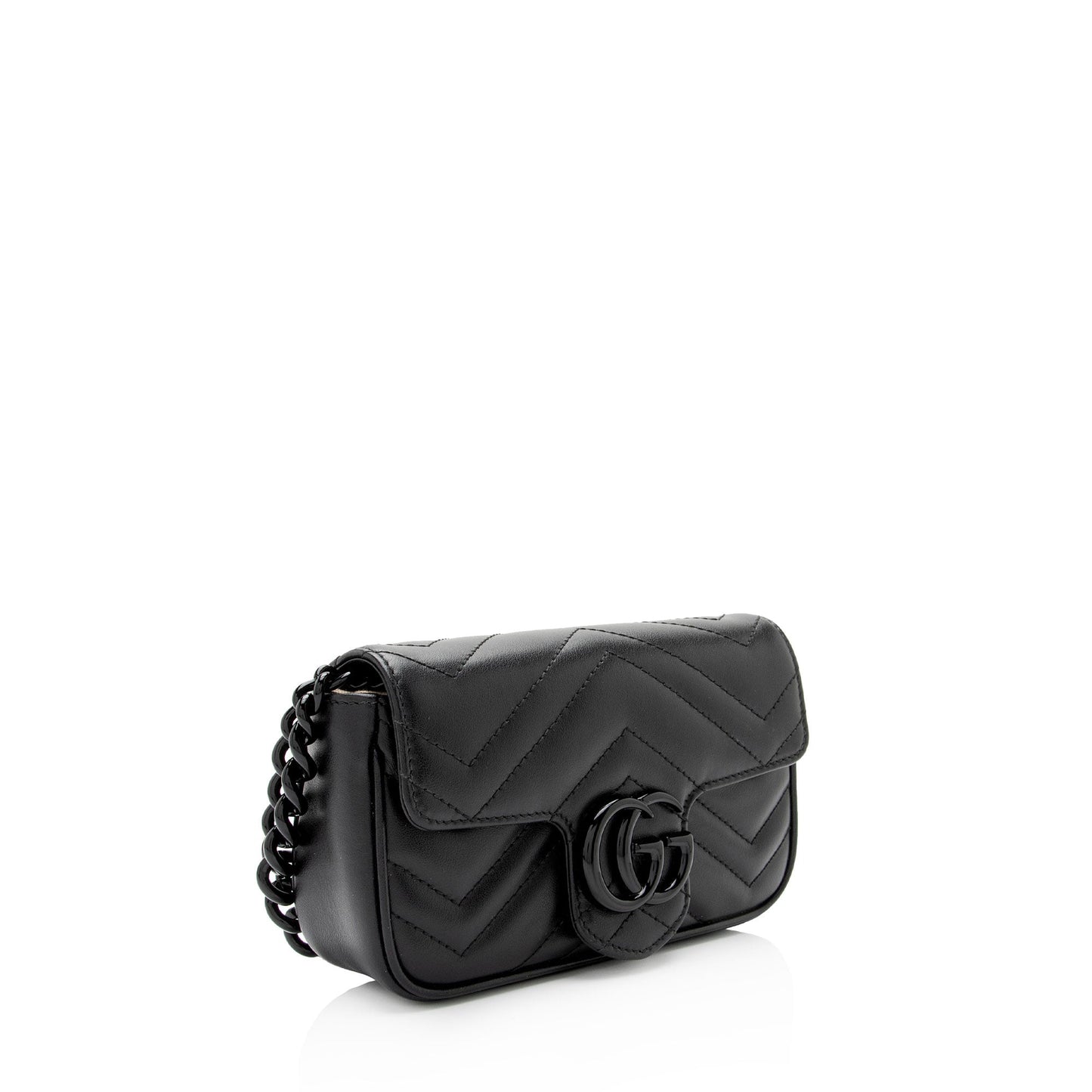 Gucci Matelasse Leather GG Marmont Monochrome Belt Bag (SHF-2itioi)
