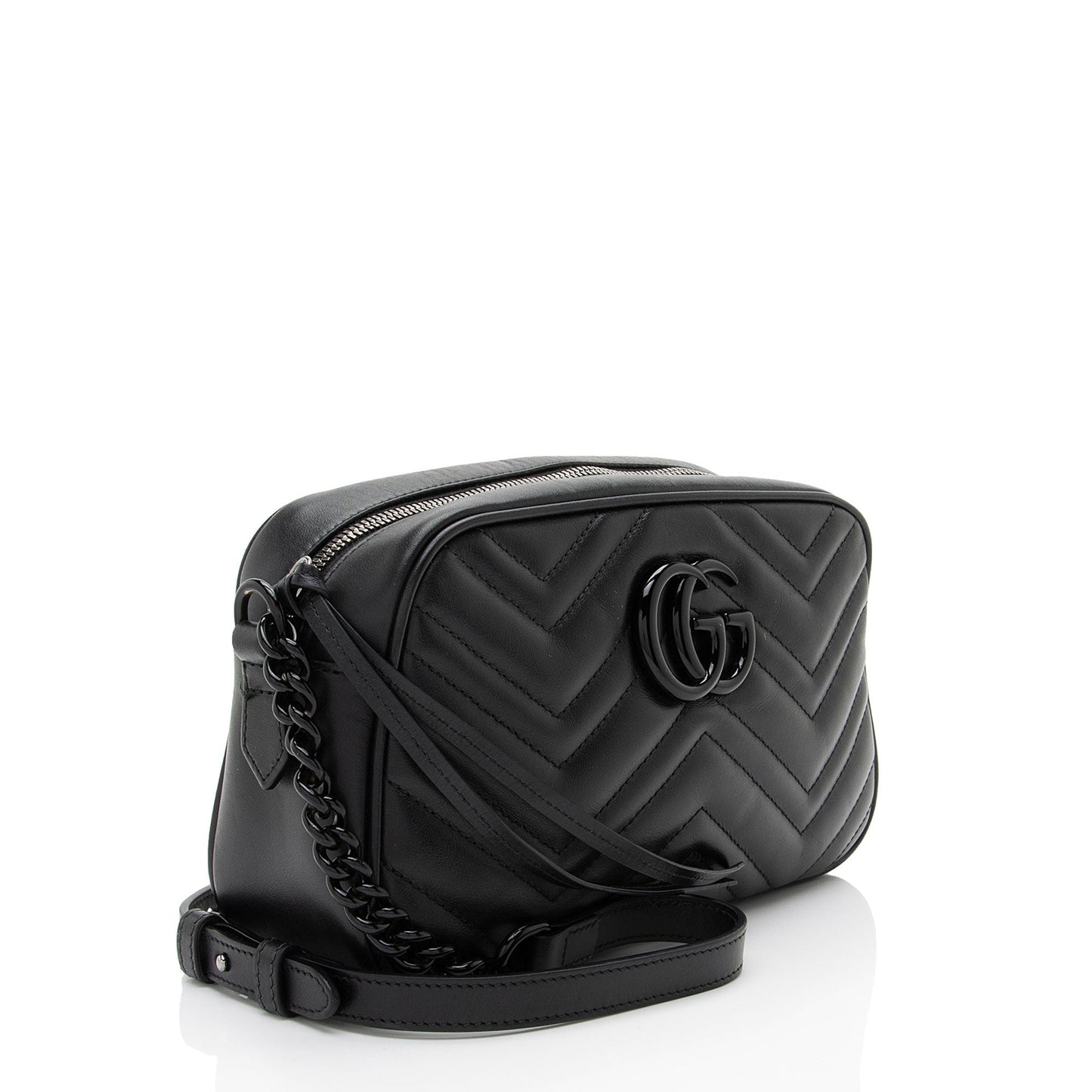 Gucci Matelasse Leather Monochrome GG Marmont Small Camera Bag