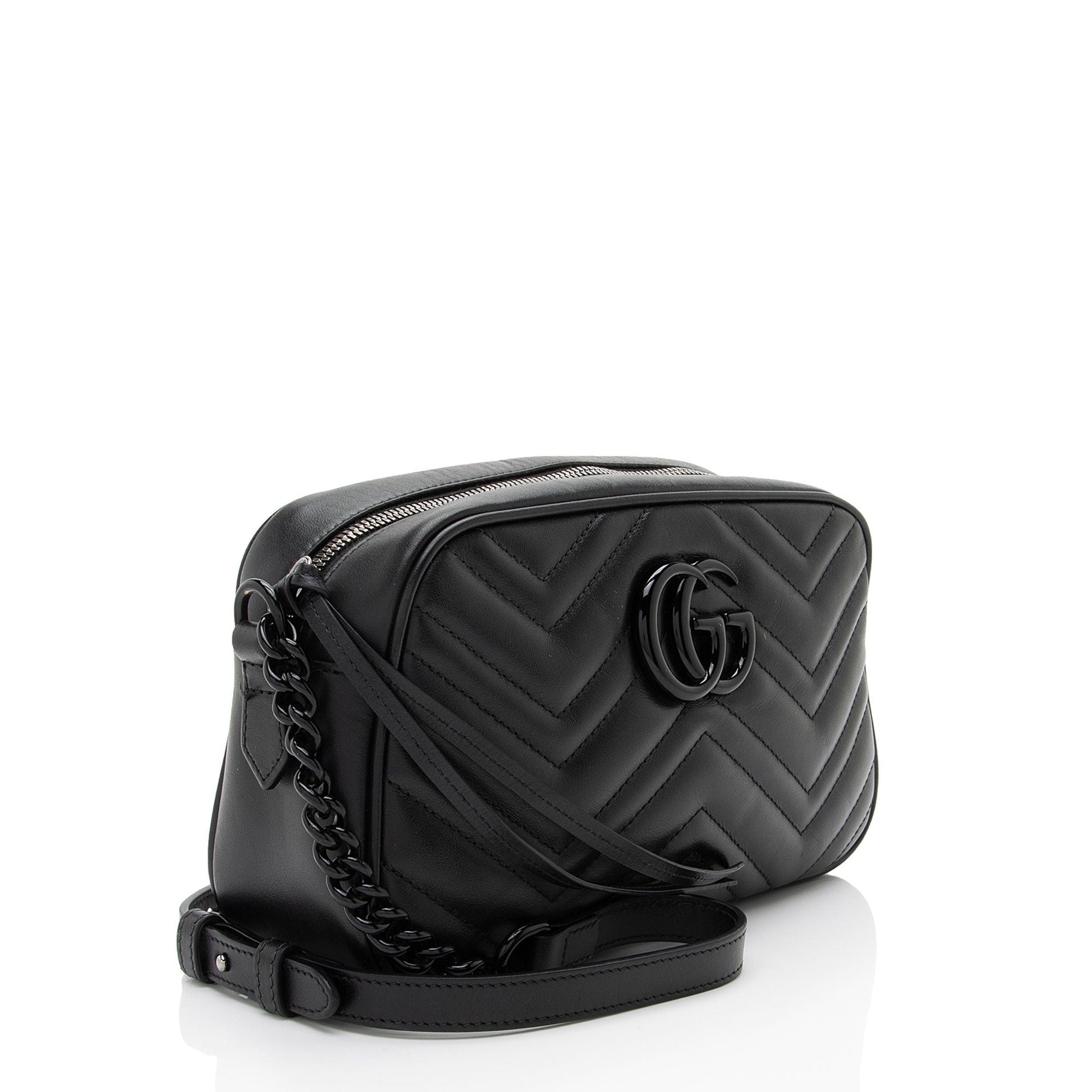 Gucci Matelasse Leather Monochrome GG Marmont Small Camera Bag