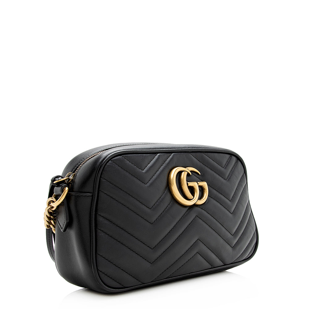 Gucci Matelasse Leather GG Marmont Small Shoulder Bag (SHF-20055)