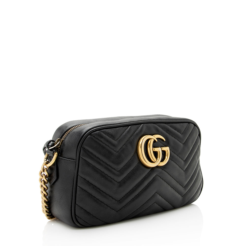 Gucci Matelasse Leather GG Marmont Small Shoulder Bag (SHF-21940)
