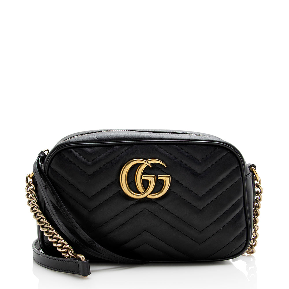 Gucci Matelasse Leather GG Marmont Small Shoulder Bag (SHF-23406)