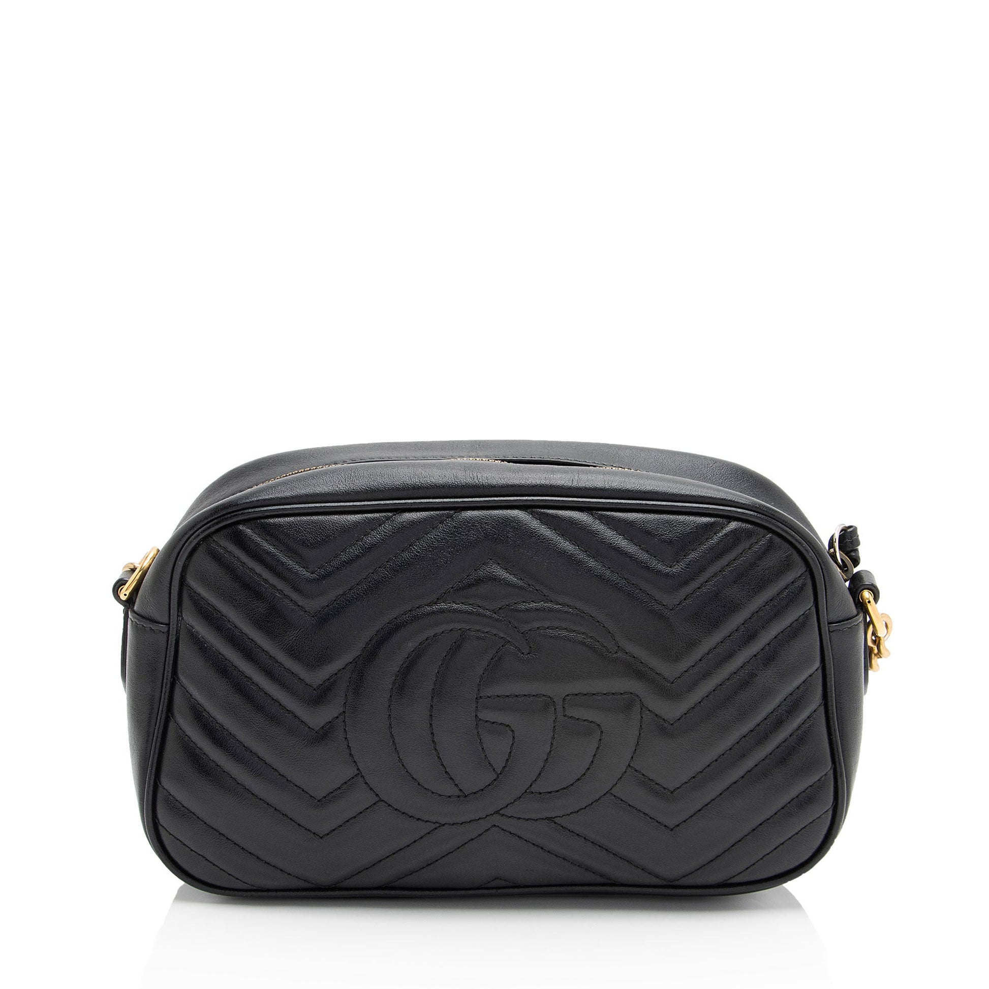 Gucci Matelasse Leather GG Marmont Small Shoulder Bag (SHF-jE5N59)