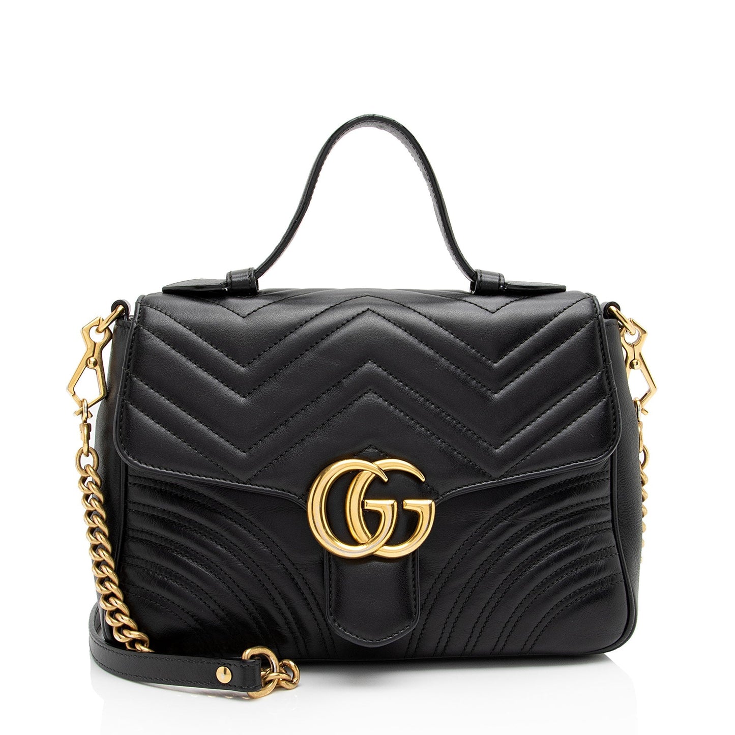 Gucci Leather Top Handle Shoulder Bag