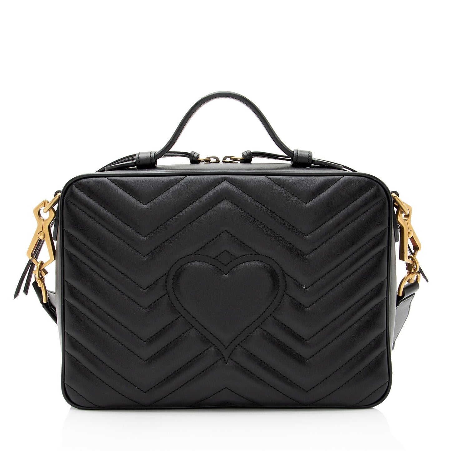 Gucci Nylon Leather Top Handle Crossbody