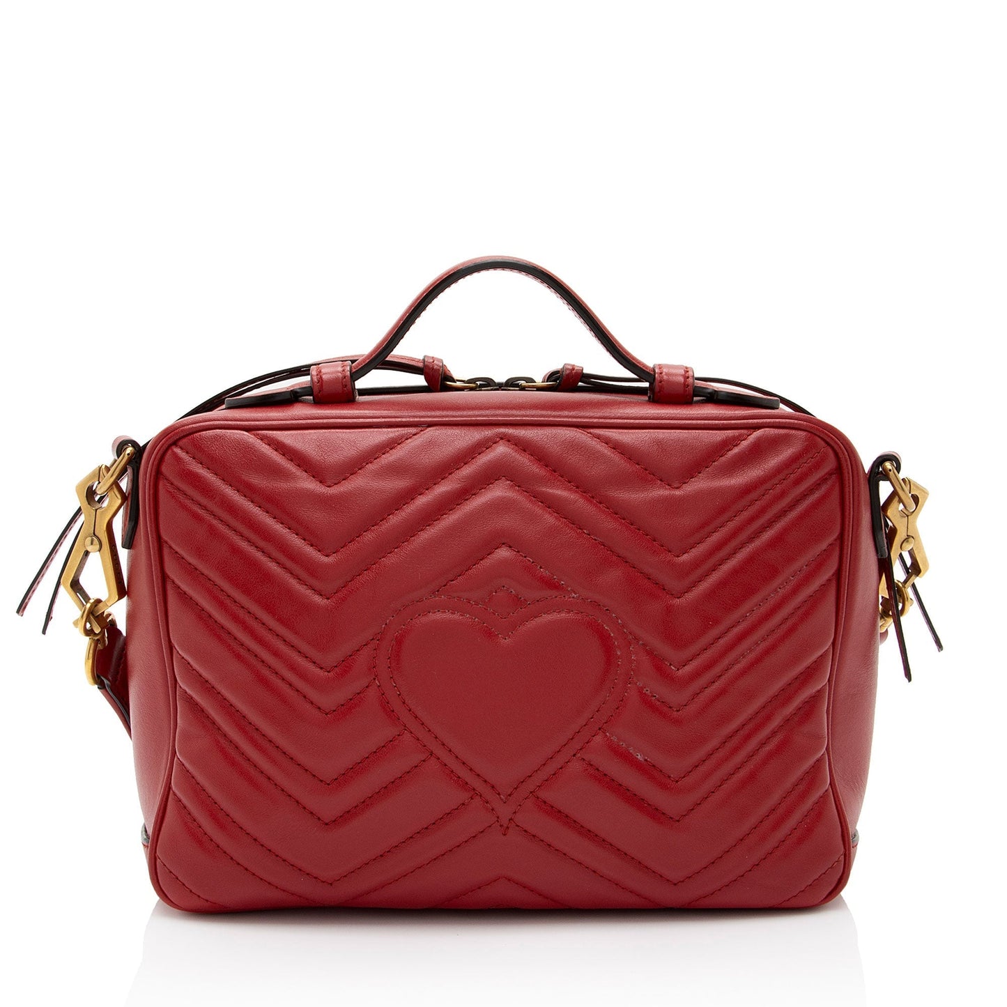 Gucci Nylon Leather Top Handle Crossbody