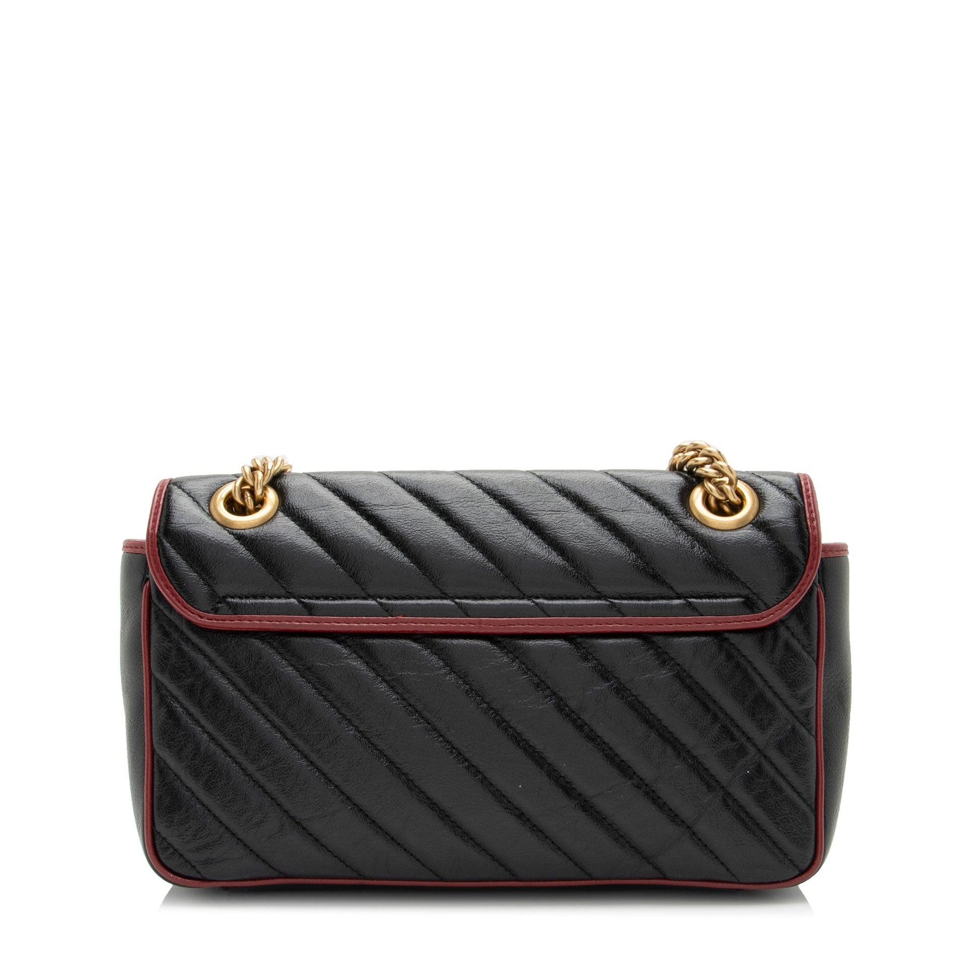 Gucci Matelasse Leather Torchon GG Marmont Small Flap Bag