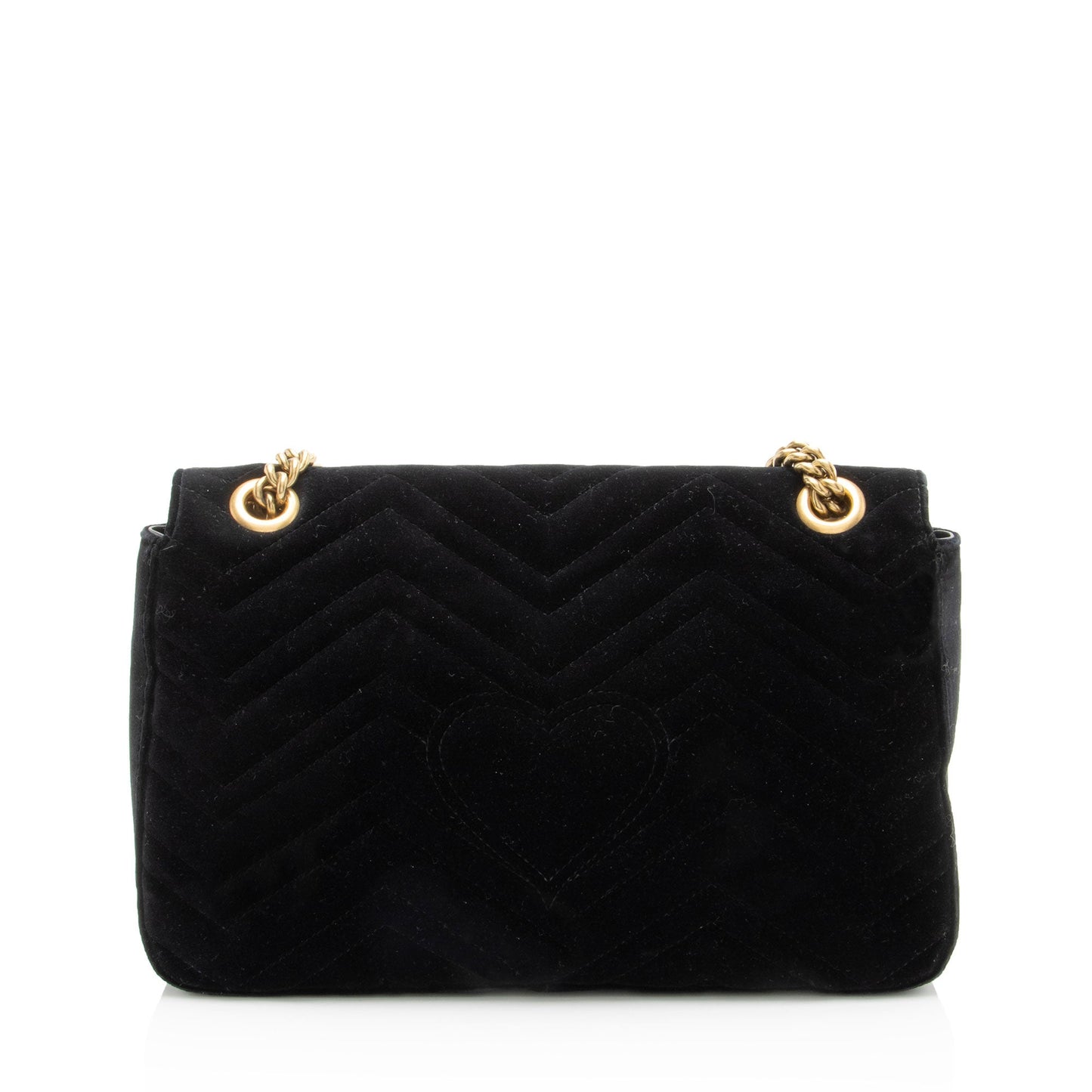 Gucci Matelasse Velvet GG Marmont Large Flap Bag