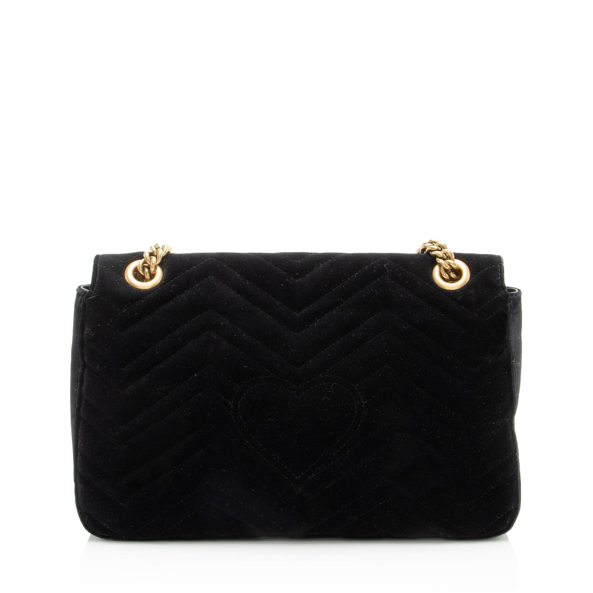 Gucci Matelasse Velvet GG Marmont Large Flap Bag