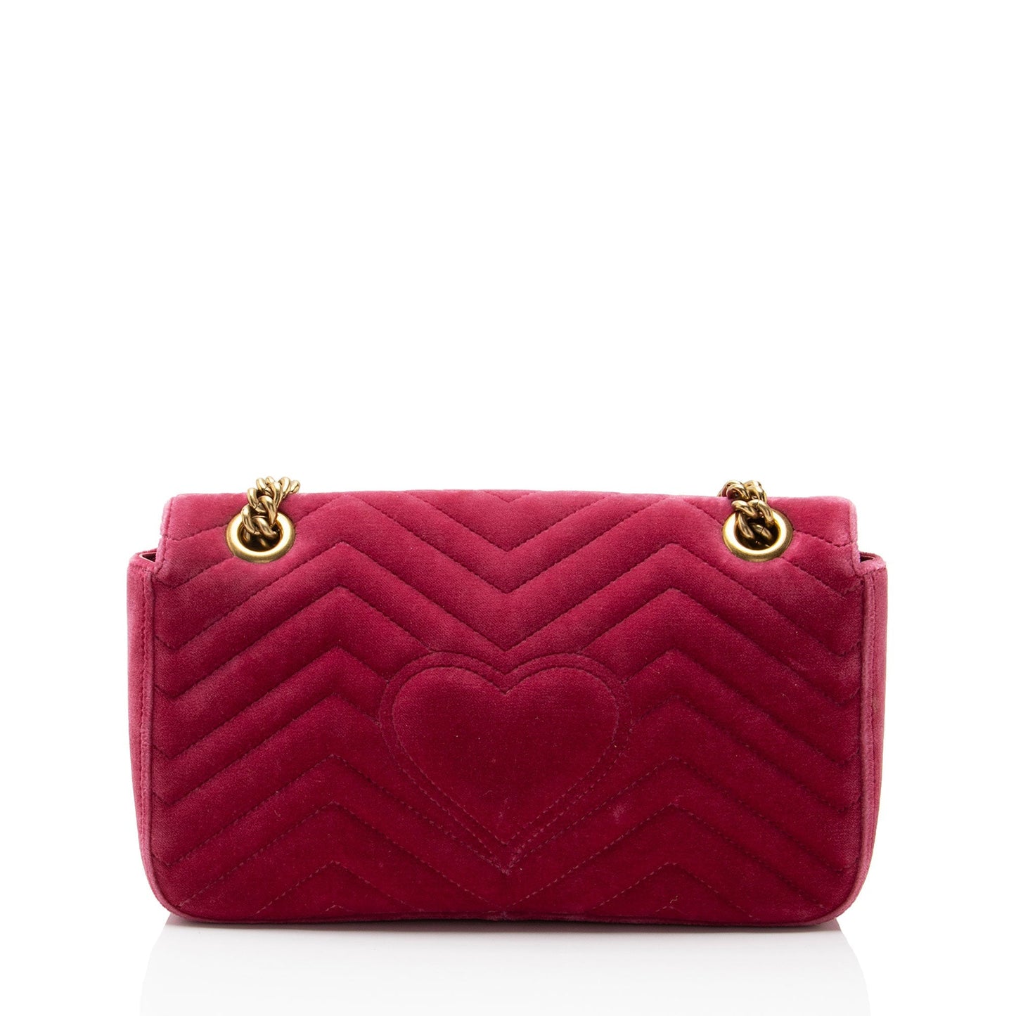 Gucci Matelasse Velvet GG Marmont Medium Flap Bag