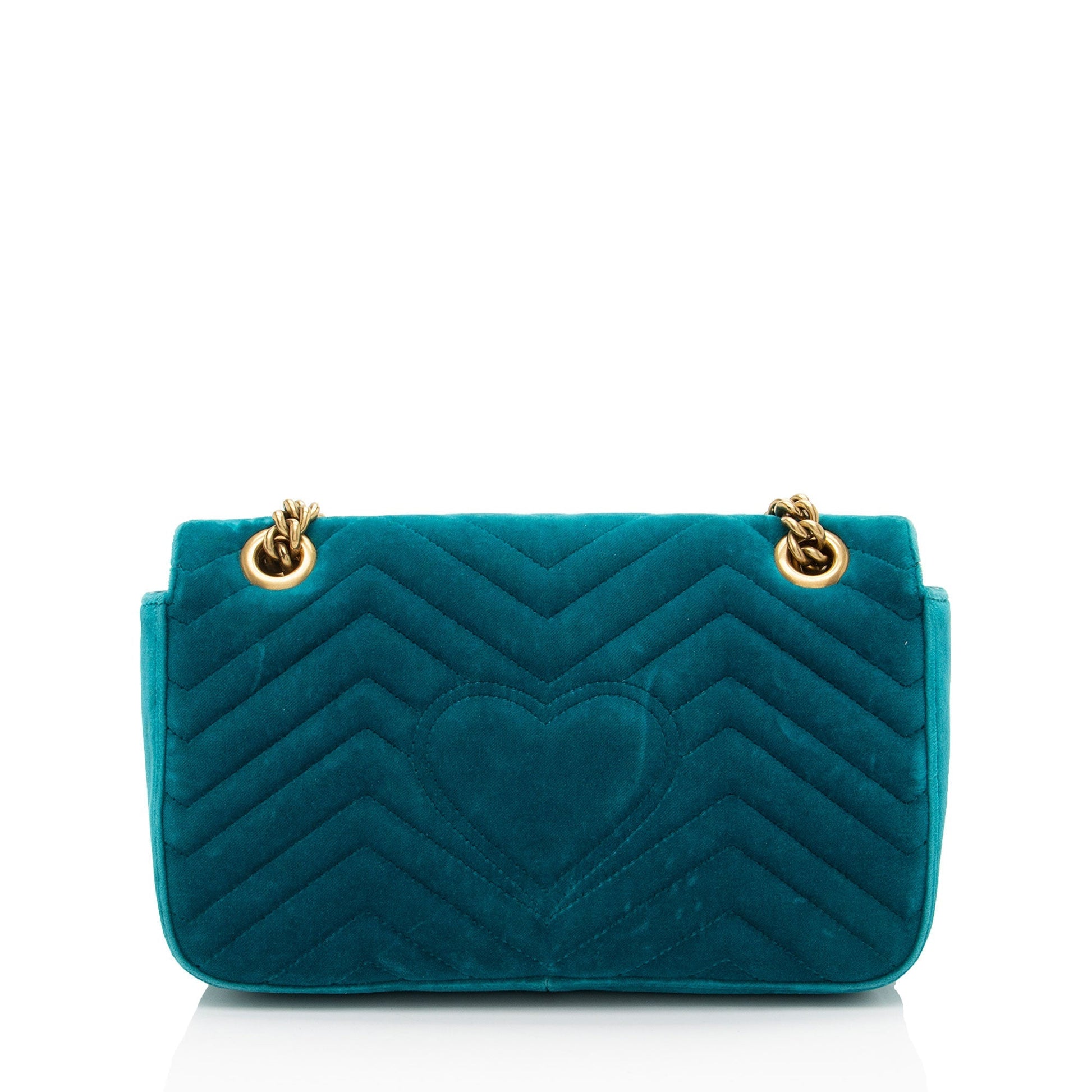 Gucci Matelasse Velvet GG Marmont Medium Flap Bag