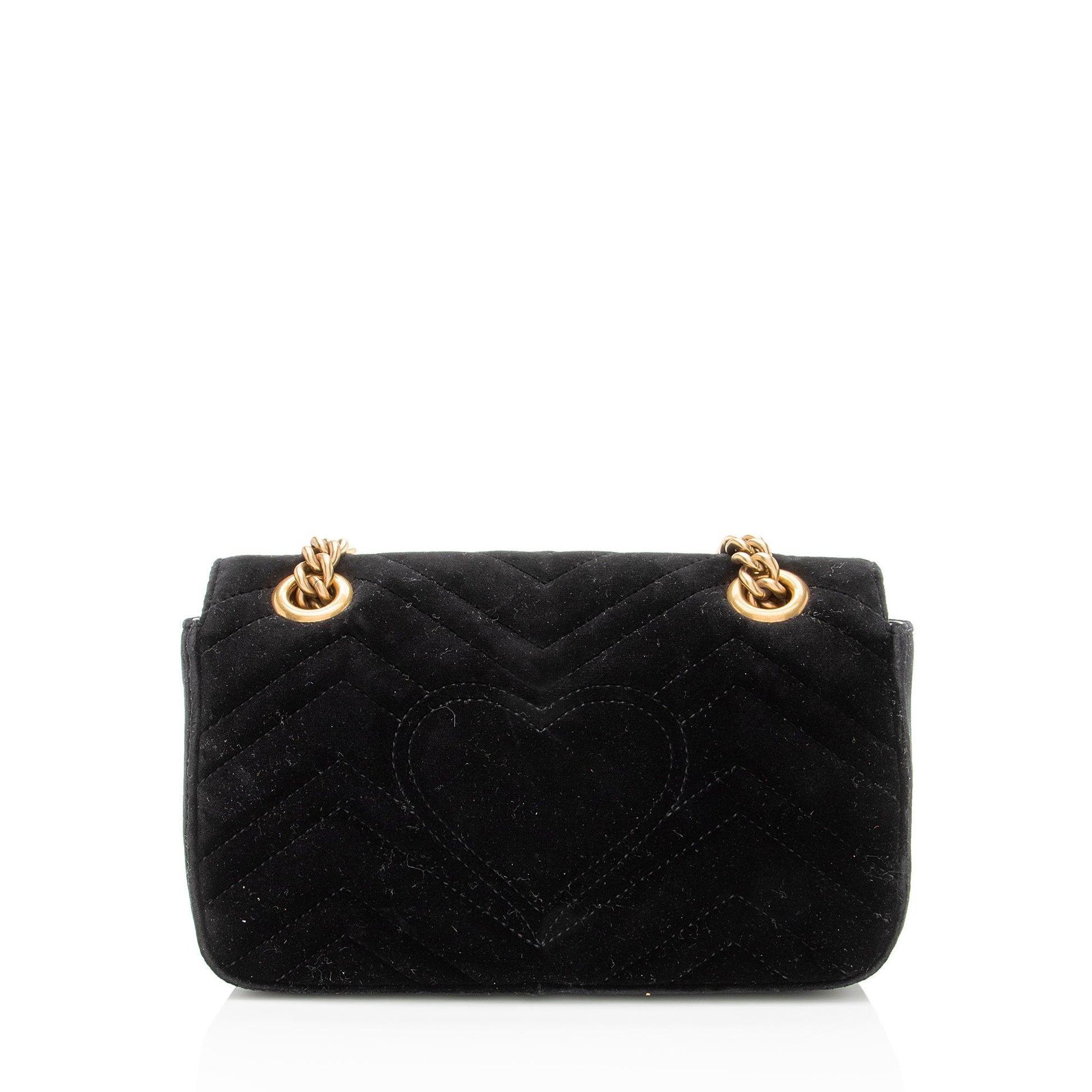 Gucci Matelasse Velvet GG Marmont Mini Flap Bag