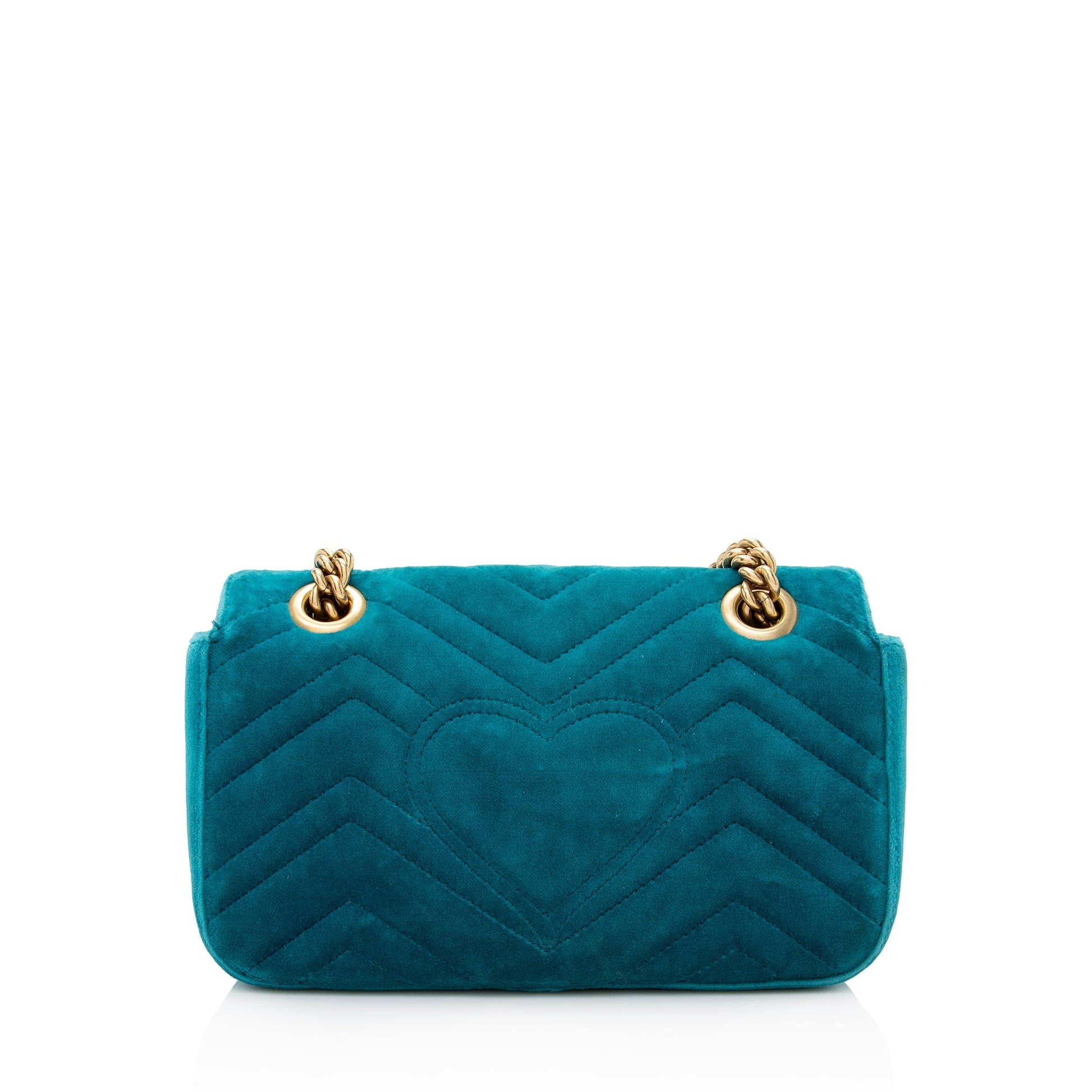 Gucci Matelasse Velvet GG Marmont Mini Shoulder Bag (SHF-22901)