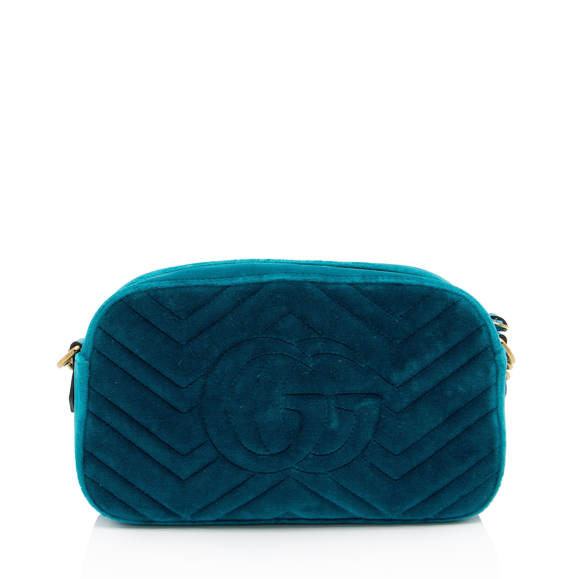 Gucci Matelasse Velvet GG Marmont Small Shoulder Bag (SHF-YA81zd)