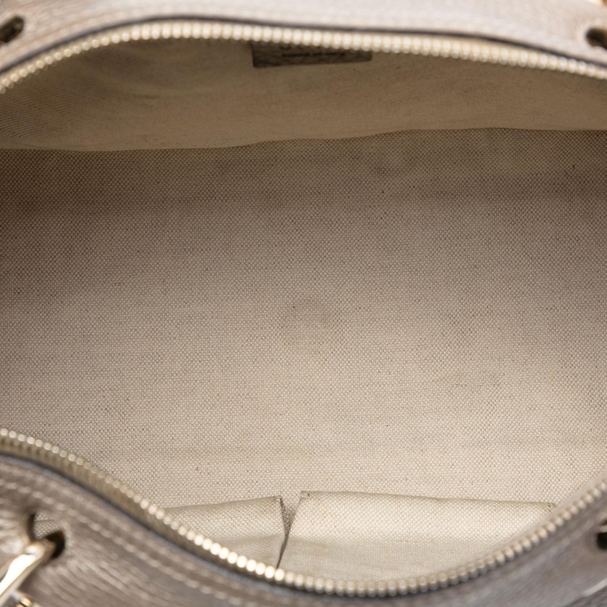 Gucci Medium Calfskin Bamboo Shopper Boston Bag