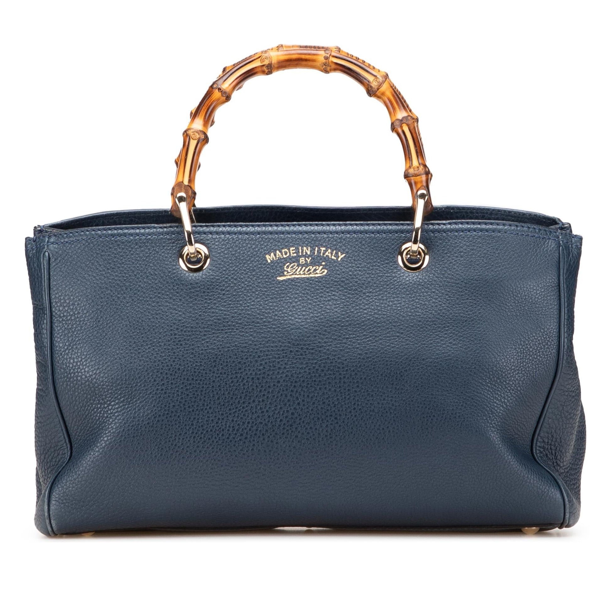 Gucci Medium Calfskin Bamboo Shopper Satchel