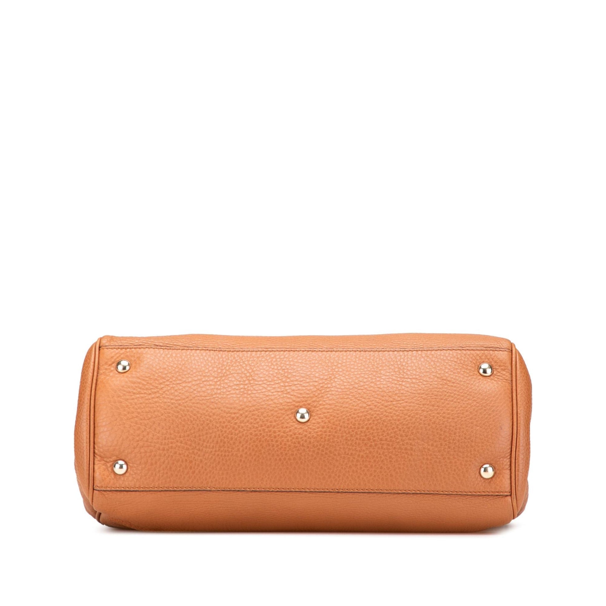 Gucci Medium Calfskin Bamboo Shopper Satchel