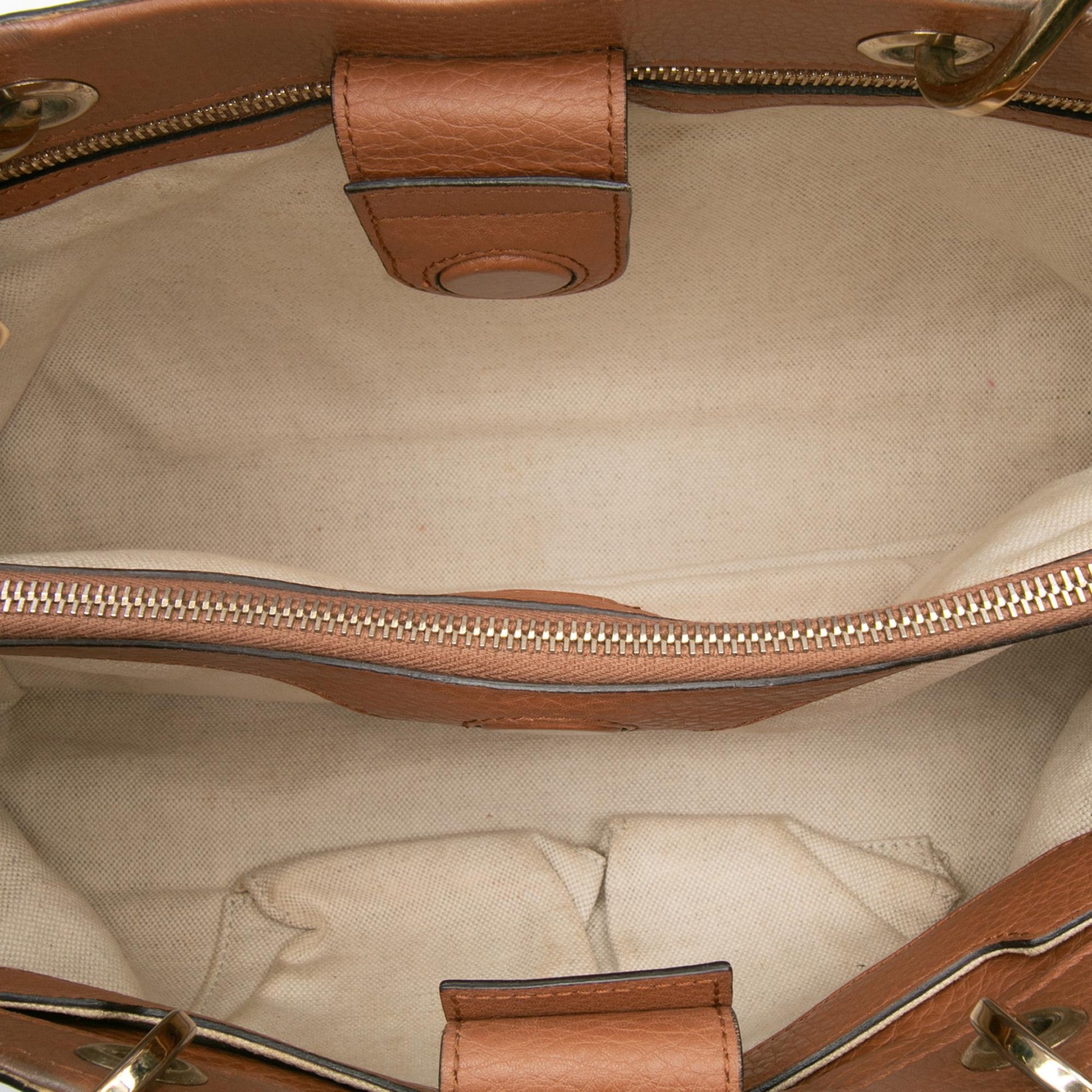 Gucci Medium Calfskin Bamboo Shopper Satchel