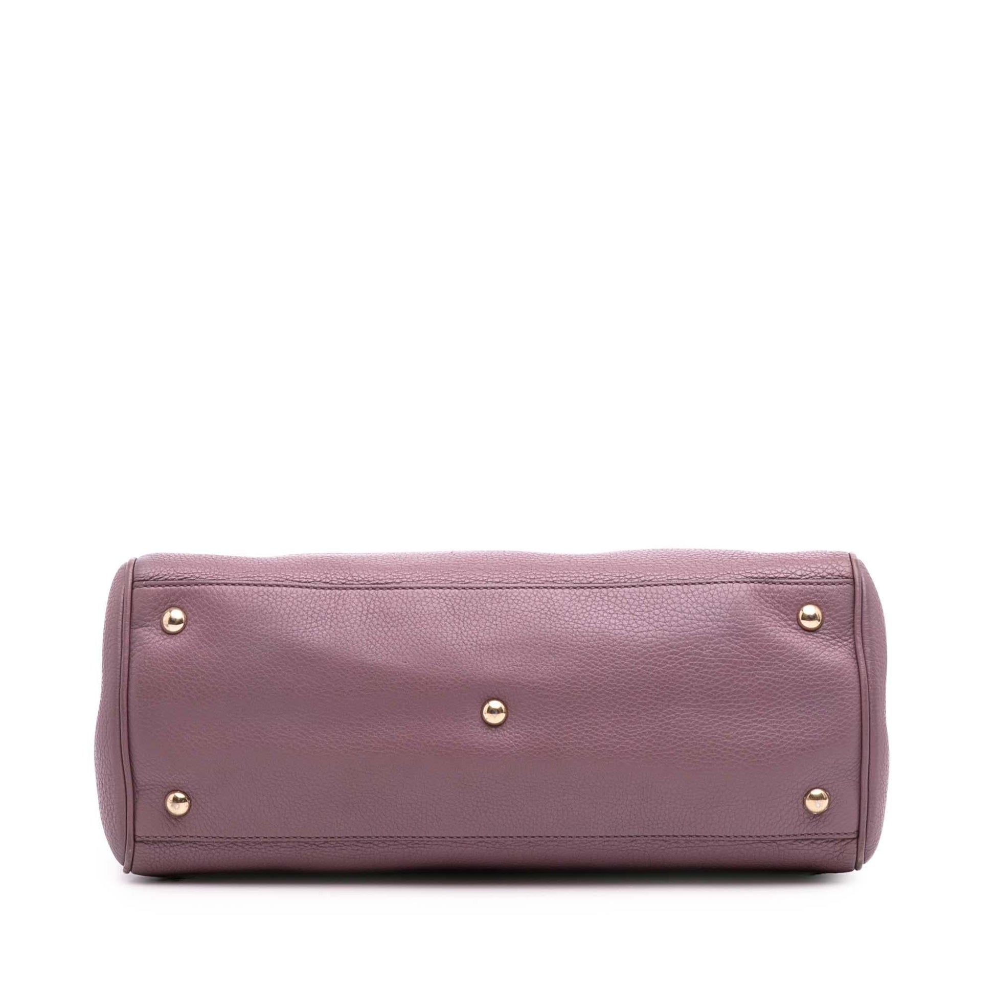 Gucci Medium Calfskin Bamboo Shopper Satchel