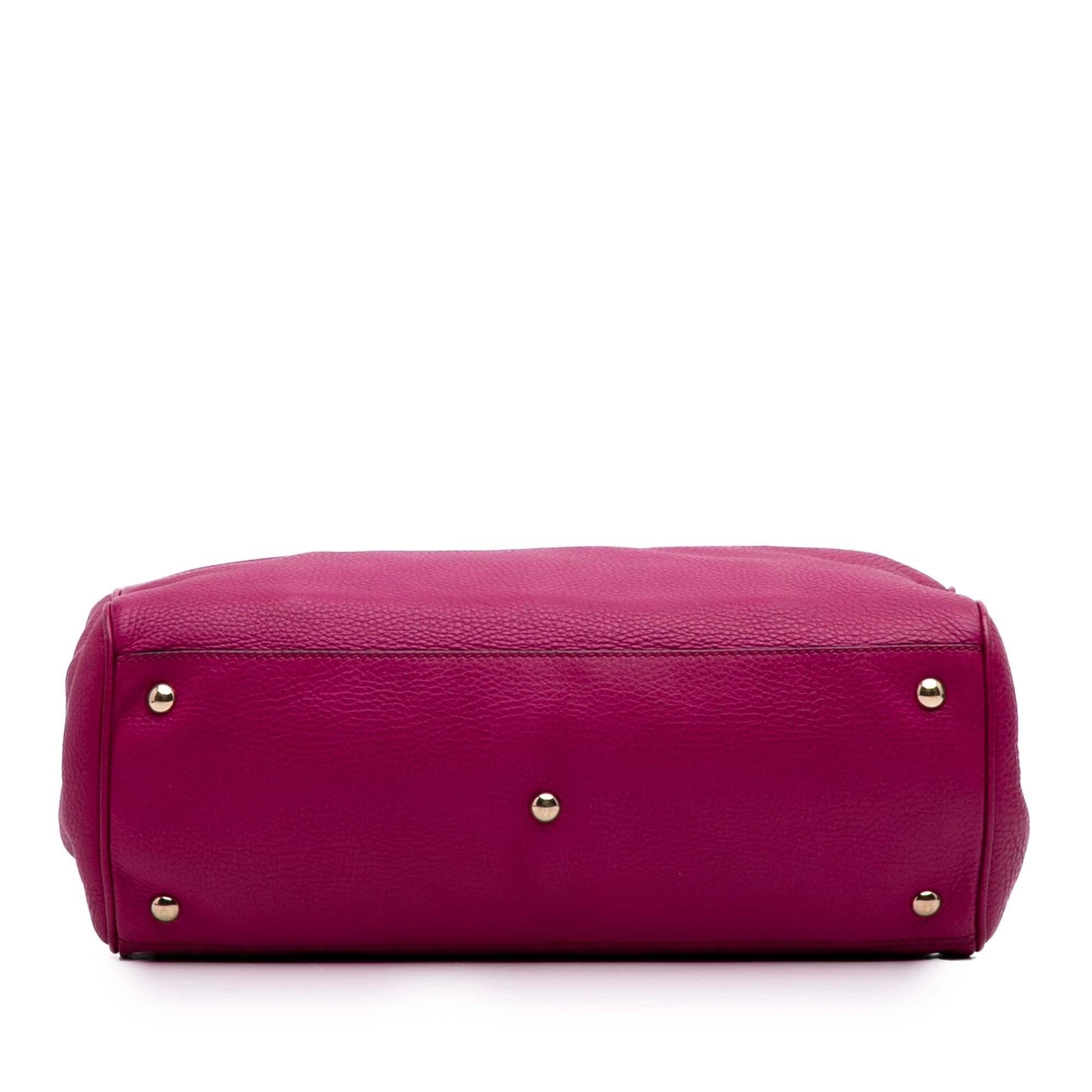 Gucci Medium Calfskin Bamboo Shopper Satchel