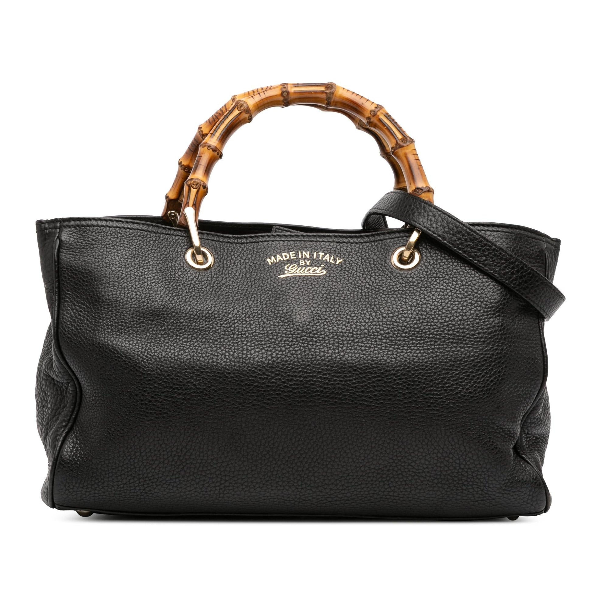 Gucci Medium Calfskin Bamboo Shopper Satchel