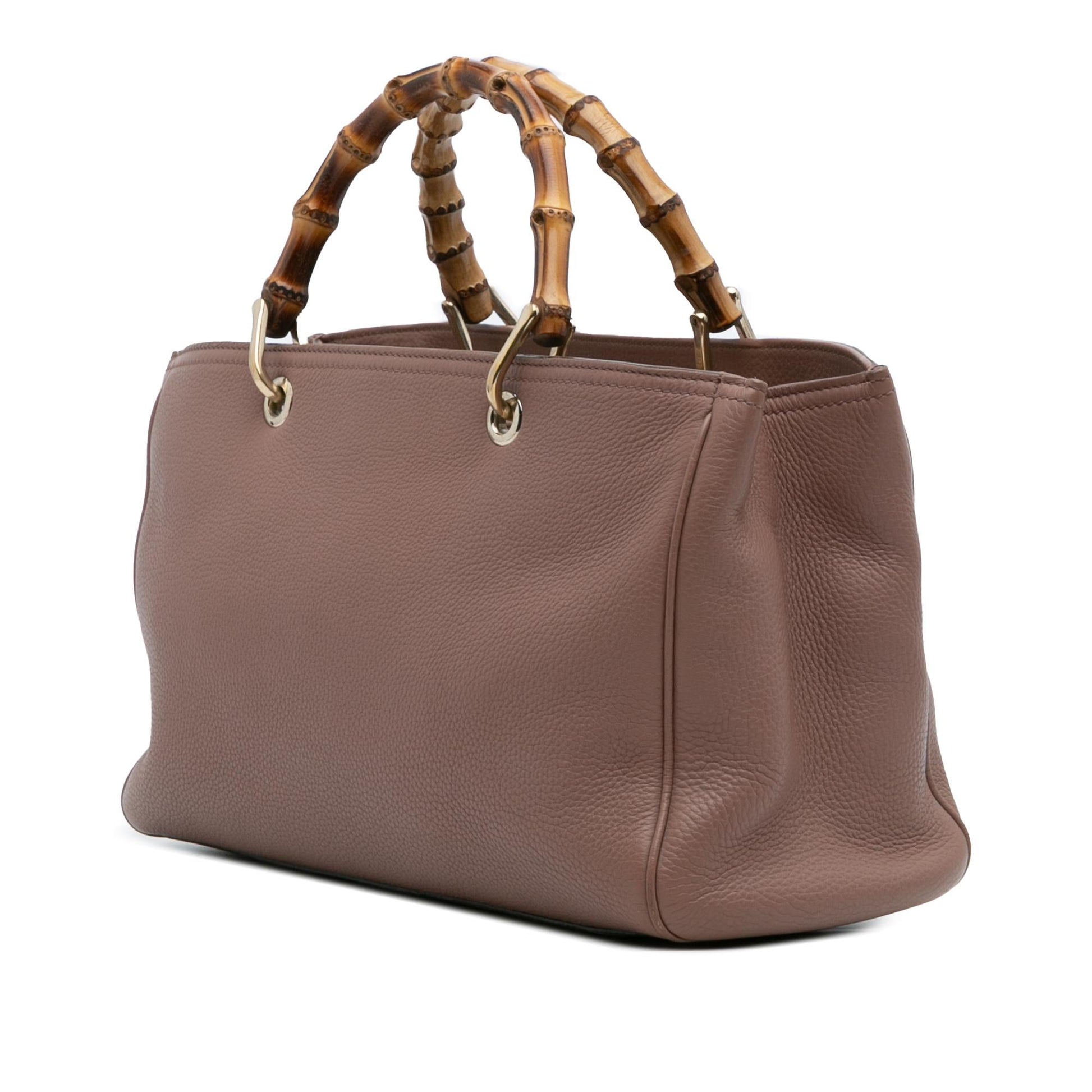 Gucci Medium Calfskin Bamboo Shopper Satchel