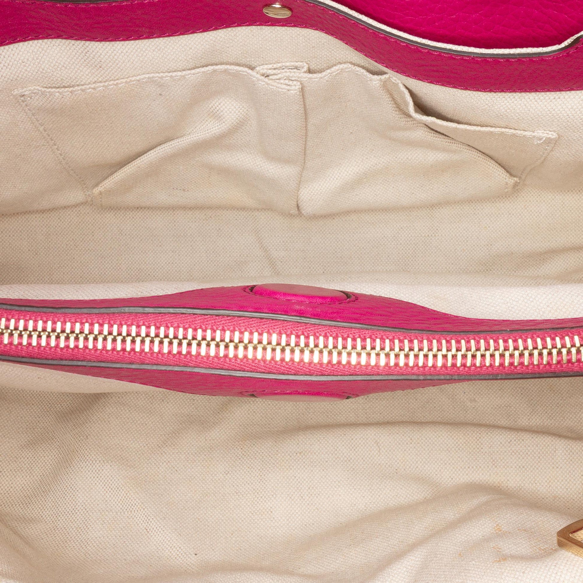 Gucci Medium Calfskin Bamboo Shopper Satchel