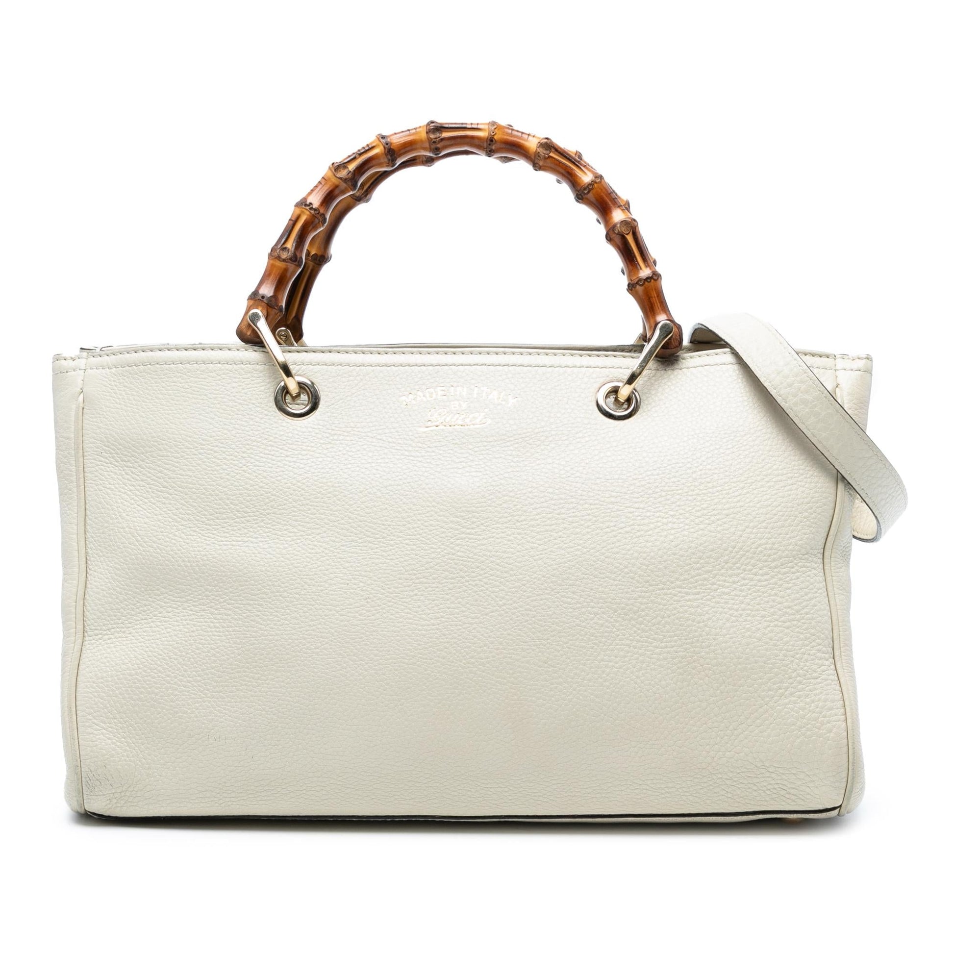 Gucci Medium Calfskin Bamboo Shopper Satchel
