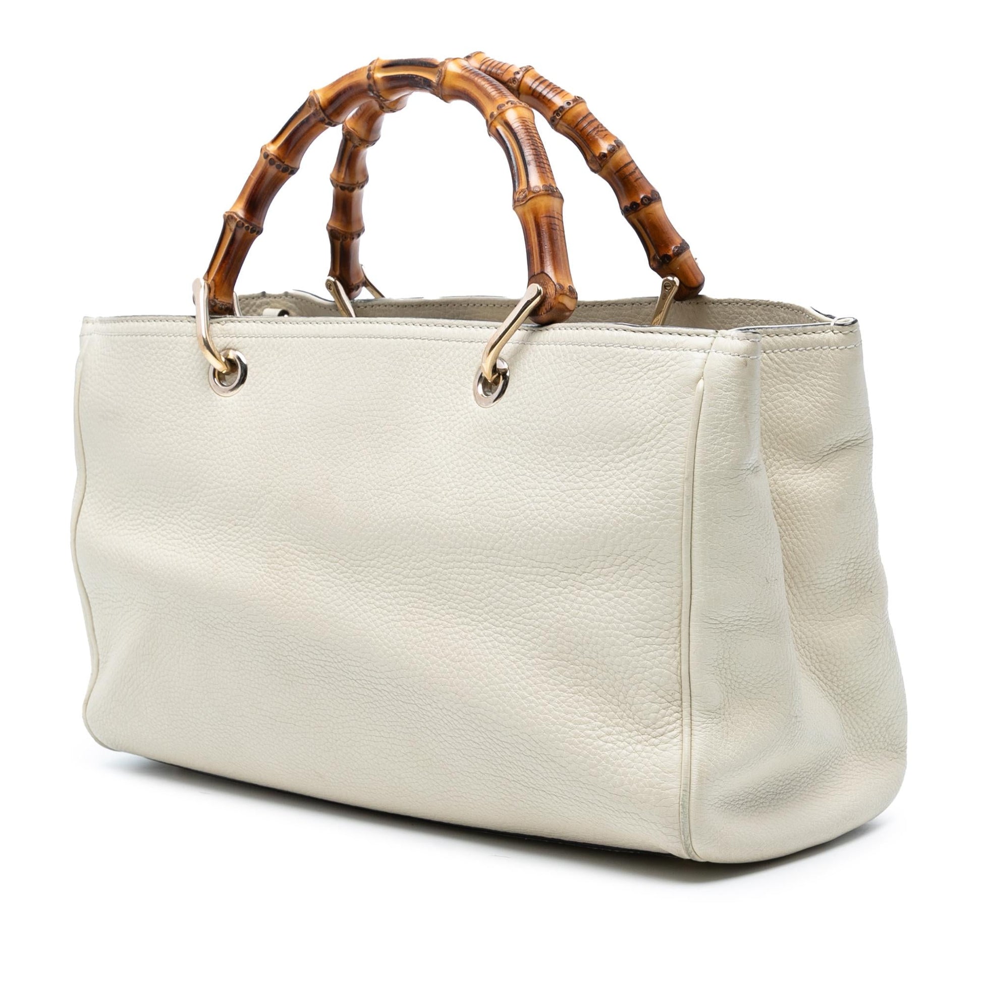 Gucci Medium Calfskin Bamboo Shopper Satchel