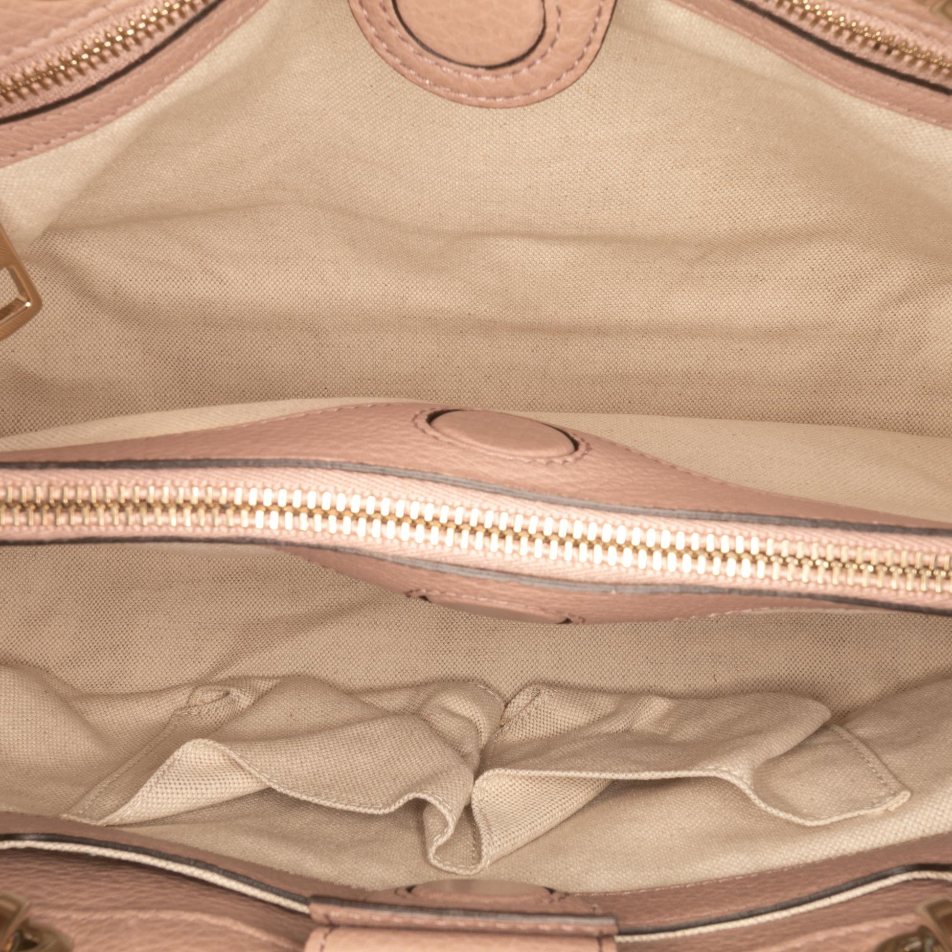 Gucci Medium Calfskin Bamboo Shopper Satchel